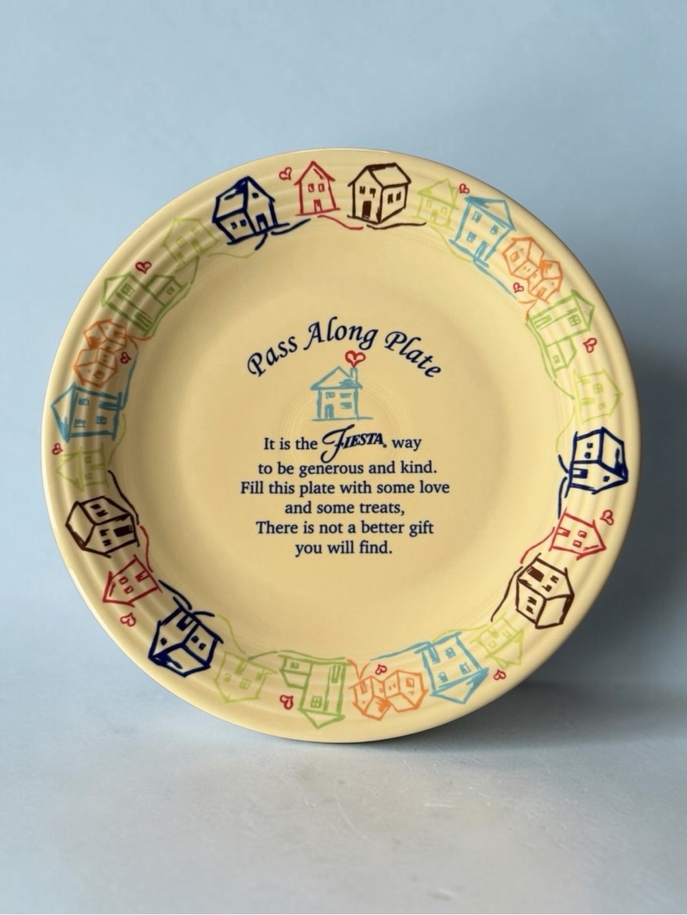 Retired Fiestaware Pass Along Peacock House Chop Plate